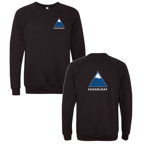 Sugarloaf Adult Crewneck Full Color Chest and Back Logo Black