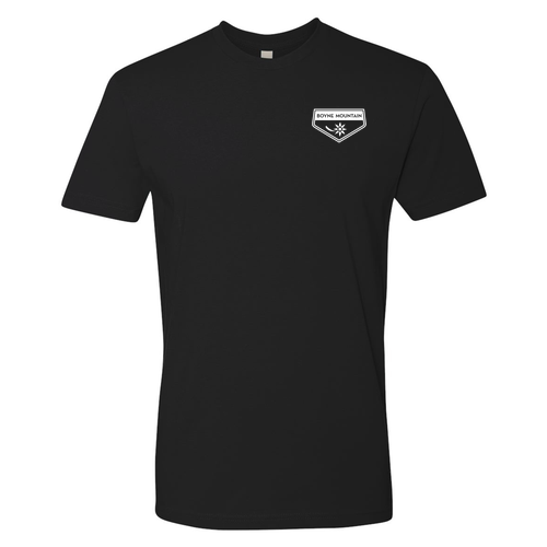 Boyne Mountain Adult T-Shirt White Chest and Back Logo Black 