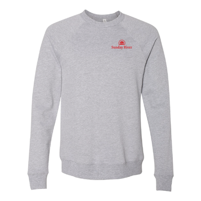 Sunday River Adult Crewneck Red Chest and Back Logo Athletic Heather 
