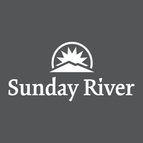 Sunday River Adult Hoodie White Chest and Back Logo Asphalt 