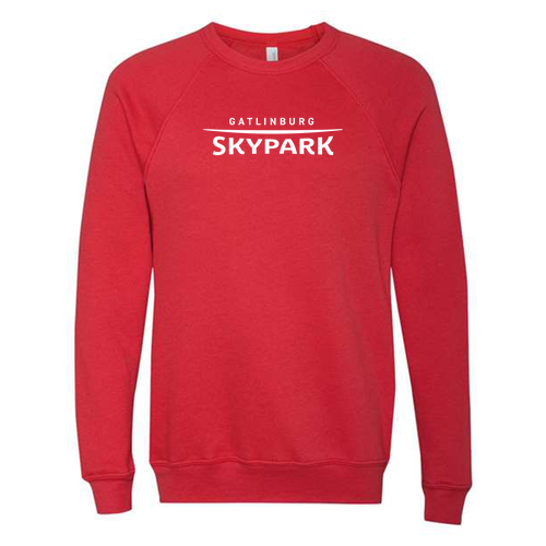 Gatlinburg SkyPark Adult Crewneck White Chest Logo Red