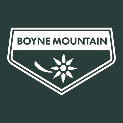 Boyne Mountain Adult Hoodie White Chest Logo Forest 
