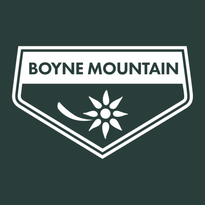 Boyne Mountain Adult Hoodie White Chest Logo Forest 
