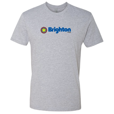 Brighton Adult T-Shirt Full Color Chest Logo Heather Grey 