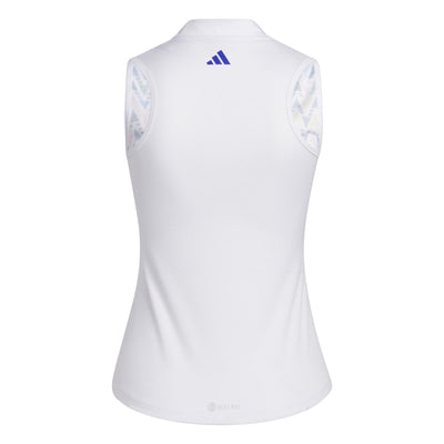 Adidas Girl's HEAT.RDY Printed Sleeveless Golf Polo Shirt 2023 