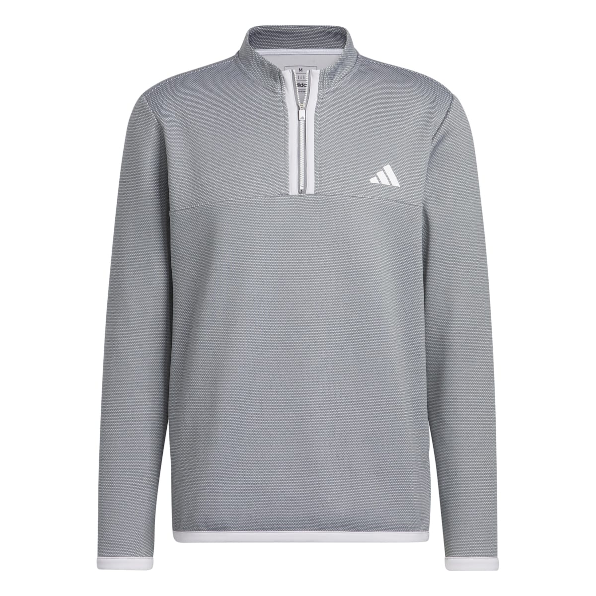 Adidas Men's Microdot Quarter-Zip Golf Pullover 2023 WHITE/GREY