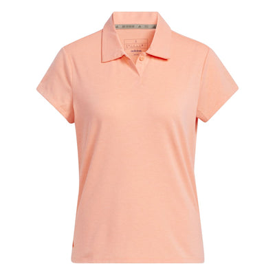 Adidas Women's Go-To Heathered Golf Polo 2023 CORAL FUSION ME