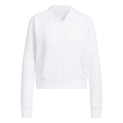 Adidas Women's Knit Golf Bomber Jacket 2023 WHITE