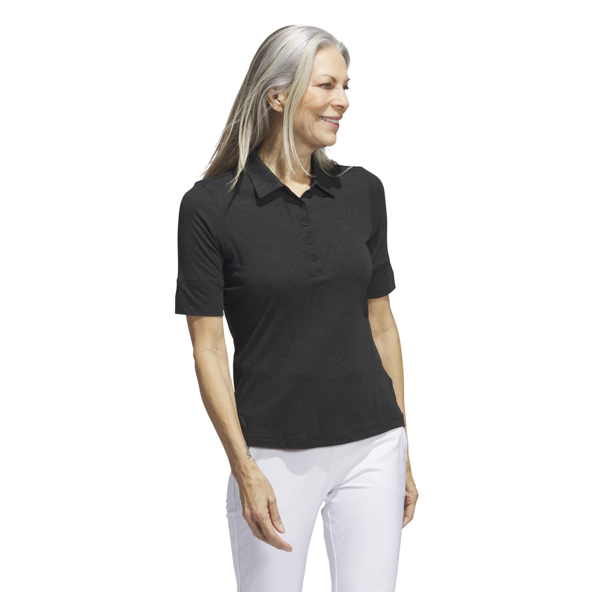 Adidas Women's MÃ©lange Golf Polo Shirt 2023 