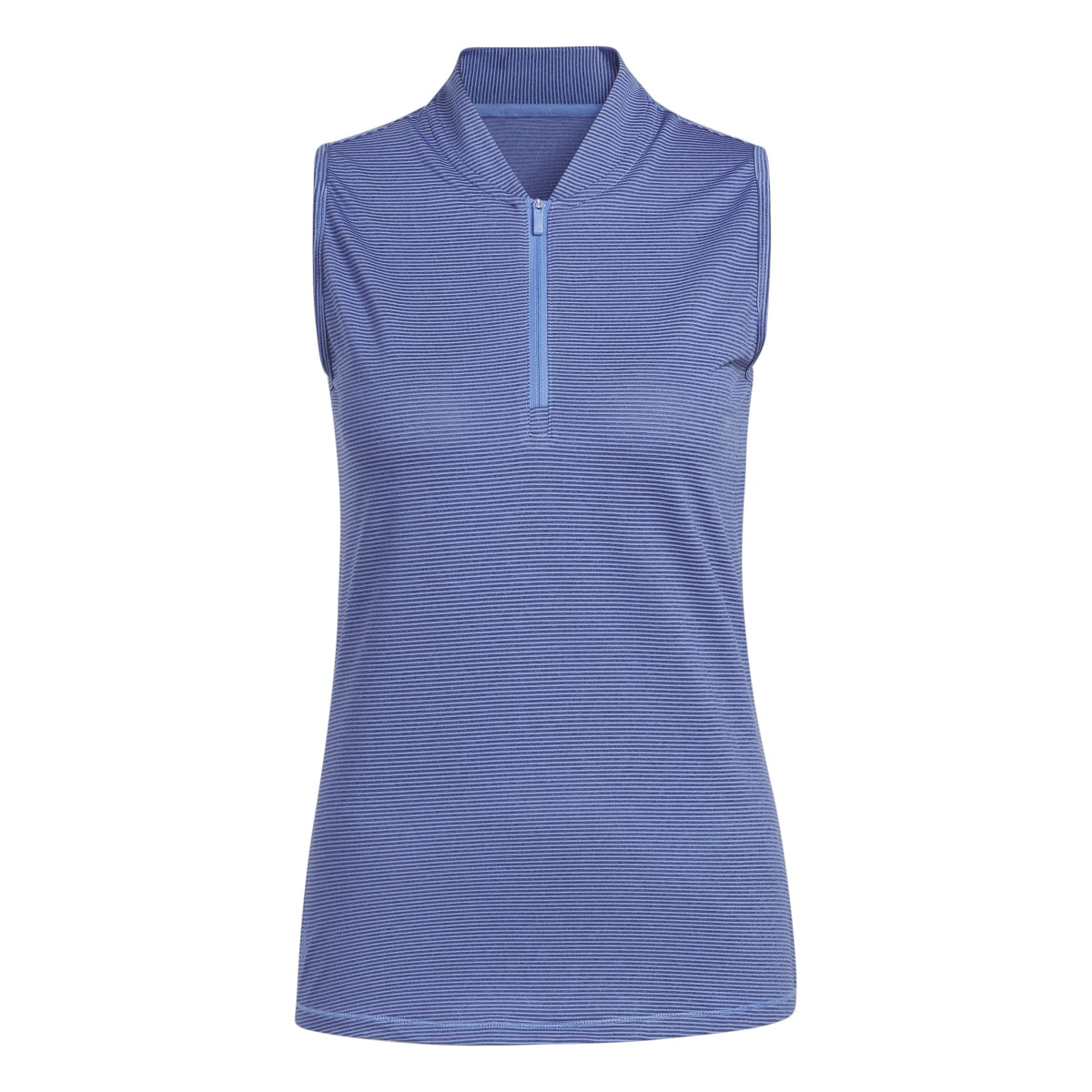 Adidas Women's Two-Color Ottoman Sleeveless Golf Polo 2023 LIGHT DENIM