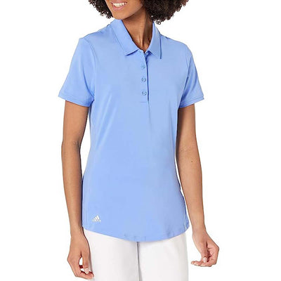 Adidas Women's Ultimate365 Short Sleeve Solid Golf Polo 2023 BLUE FUSION