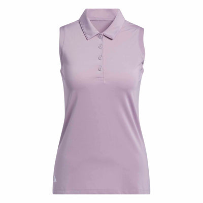 Adidas Women's Ultimate365 Solid Sleeveless Polo Shirt 2024 PRELOVED FIG