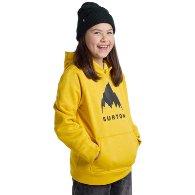 Burton Junior's Oak Pullover Hoodie 2025 GOLDENROD HEATHER