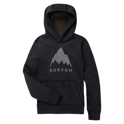 Burton Junior's Oak Pullover Hoodie 2025 TRUE BLACK HEATHER