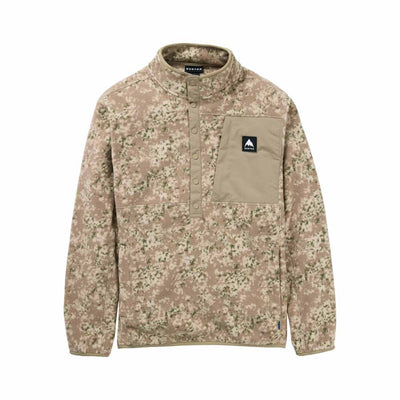 Burton Men's Cinder Fleece Pullover 2025 962 Snowfall Camo