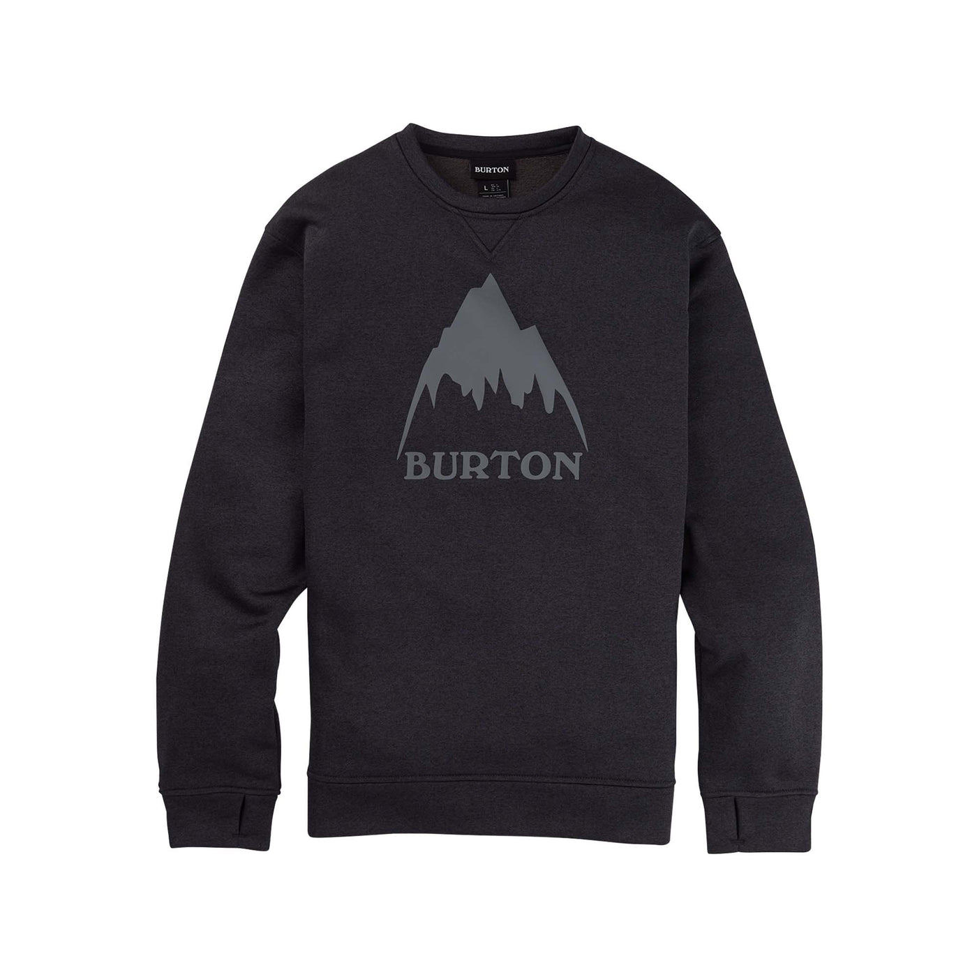 Burton Men's Oak Crewneck Fleece 2025 TRUE BLACK HEATHER