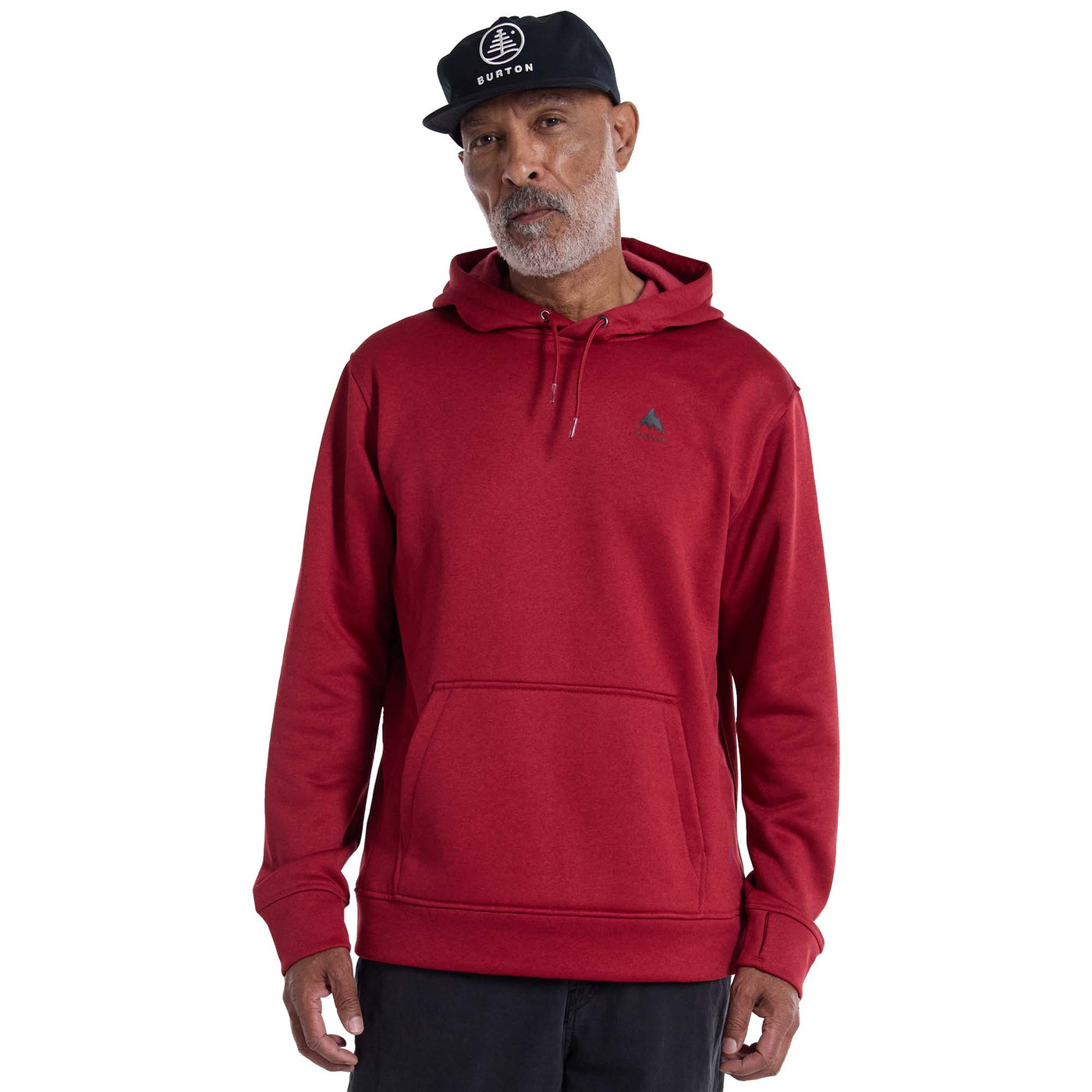 Burton Men's Oak Pullover Hoodie 2025 603 Deep Red Heather