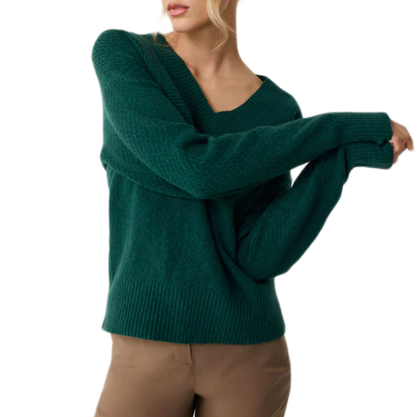 Lole Women's Camille V-Neck Sweater 2025 AMAZONIA HEATHER