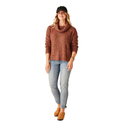 Carve Designs Women's Field Sweater 2025 CHOCOLATE HEATHER