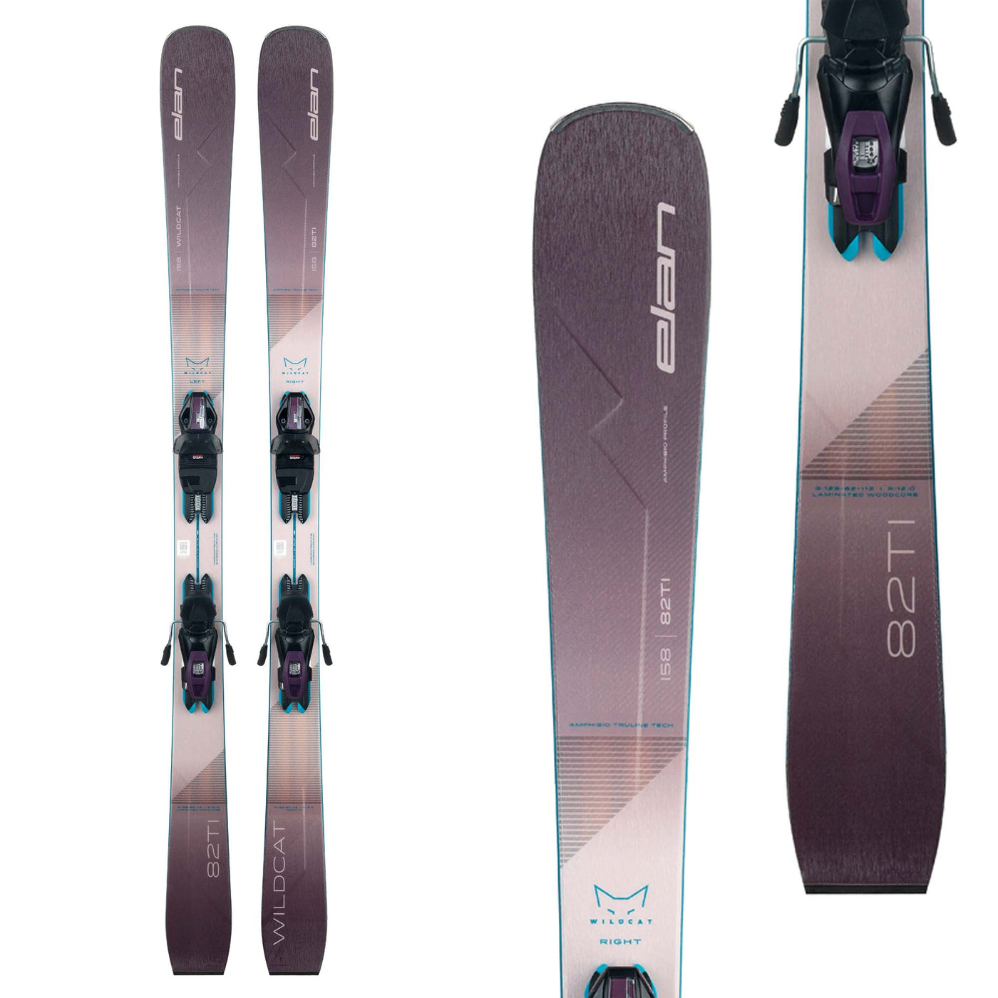 Elan Women's Wildcat 82 Ti Skis with PS ELW 9.0 Bindings 2025 146