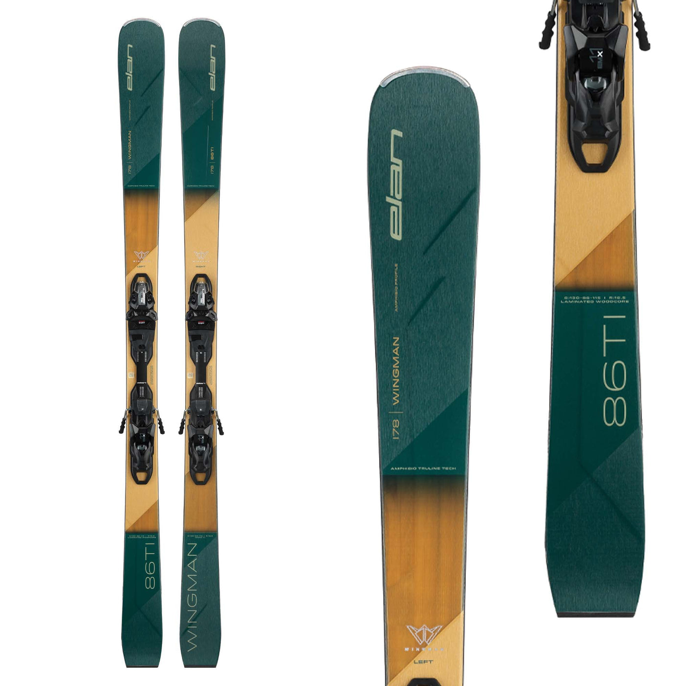 Elan Men's Wingman 86 Ti Skis with FX EMX 11.0 GW Bindings 2025 160