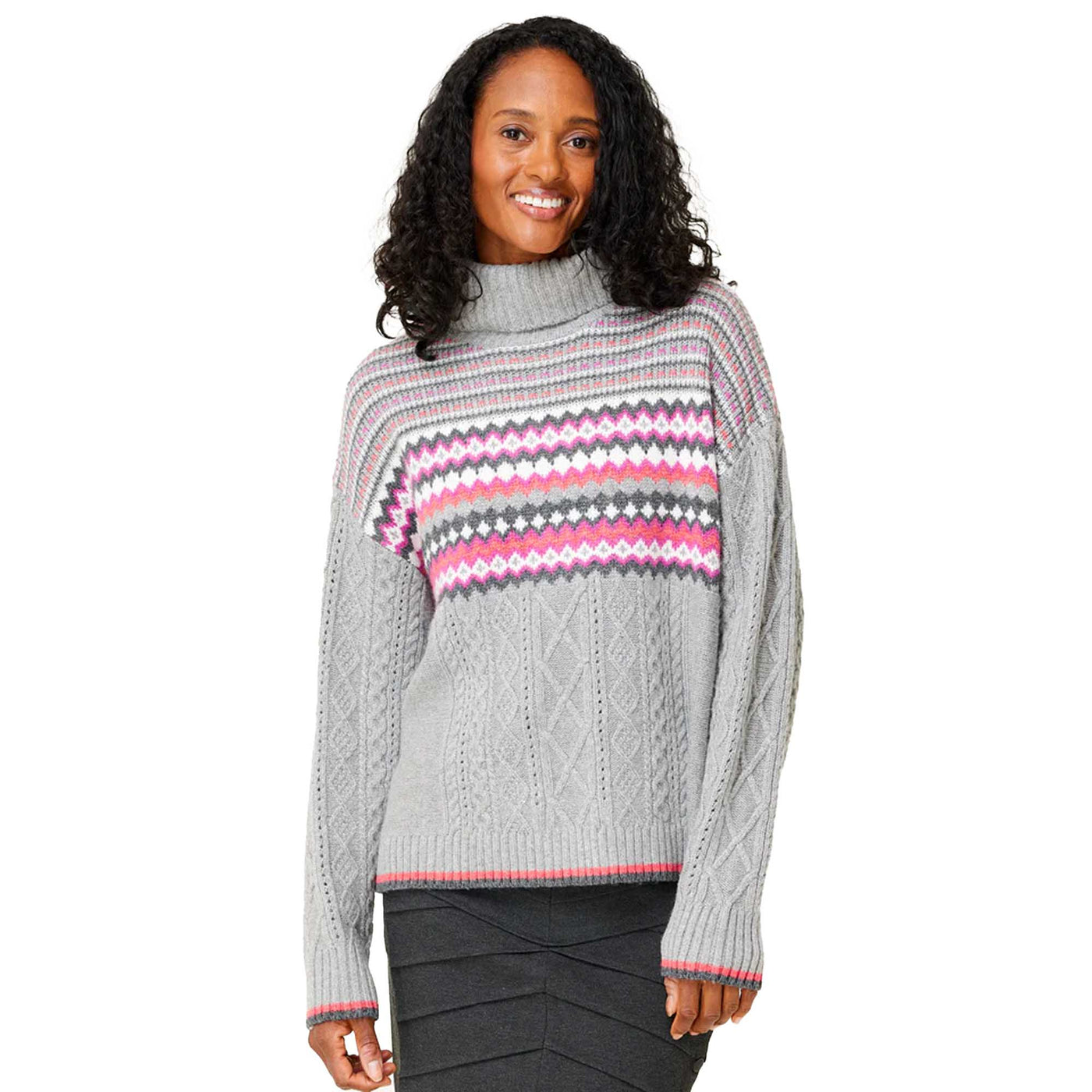 Krimson Klover Women's Bridget Turtleneck Sweater 2024 SILVER