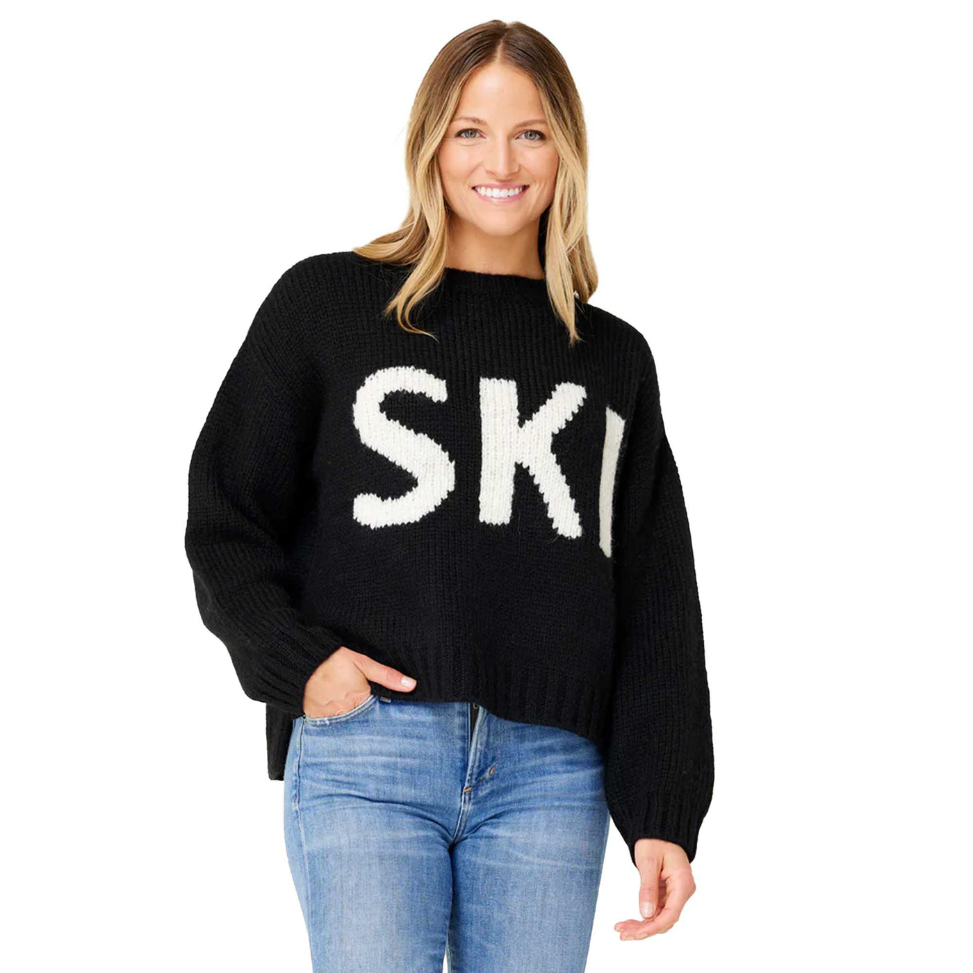 Krimson Klover Women's Ski Pullover Sweater 2024 BLACK