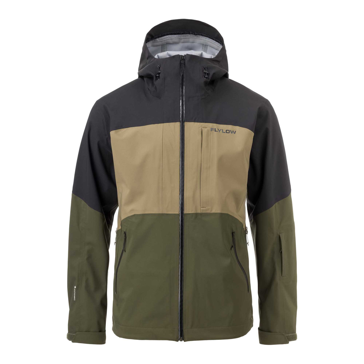 FLY LOW M'S MALONE JACKET 085 Black Capers Evergreen