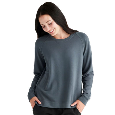 Free Fly Women's Bamboo Fleece Crewneck Pullover 2023 GRAPHITE