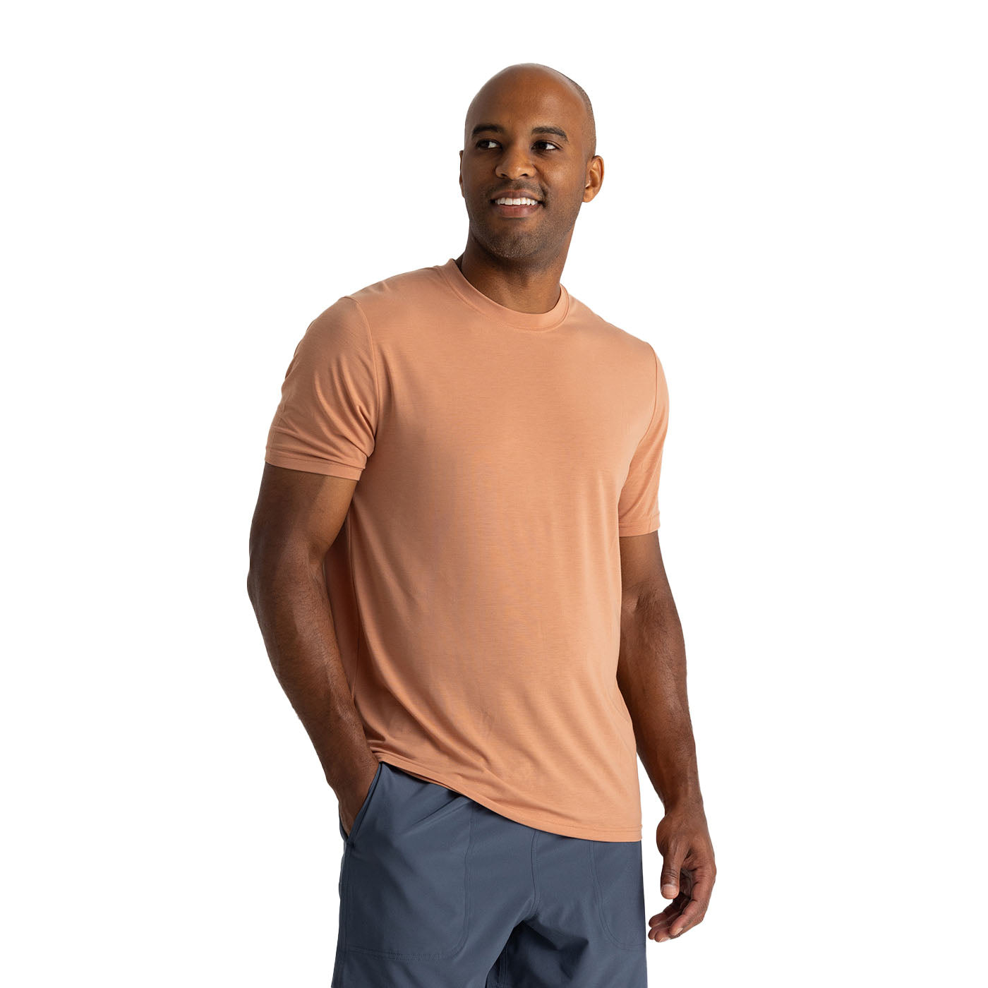 Free Fly Men's Elevate Lightweight Tee 2024 CANYON CLAY