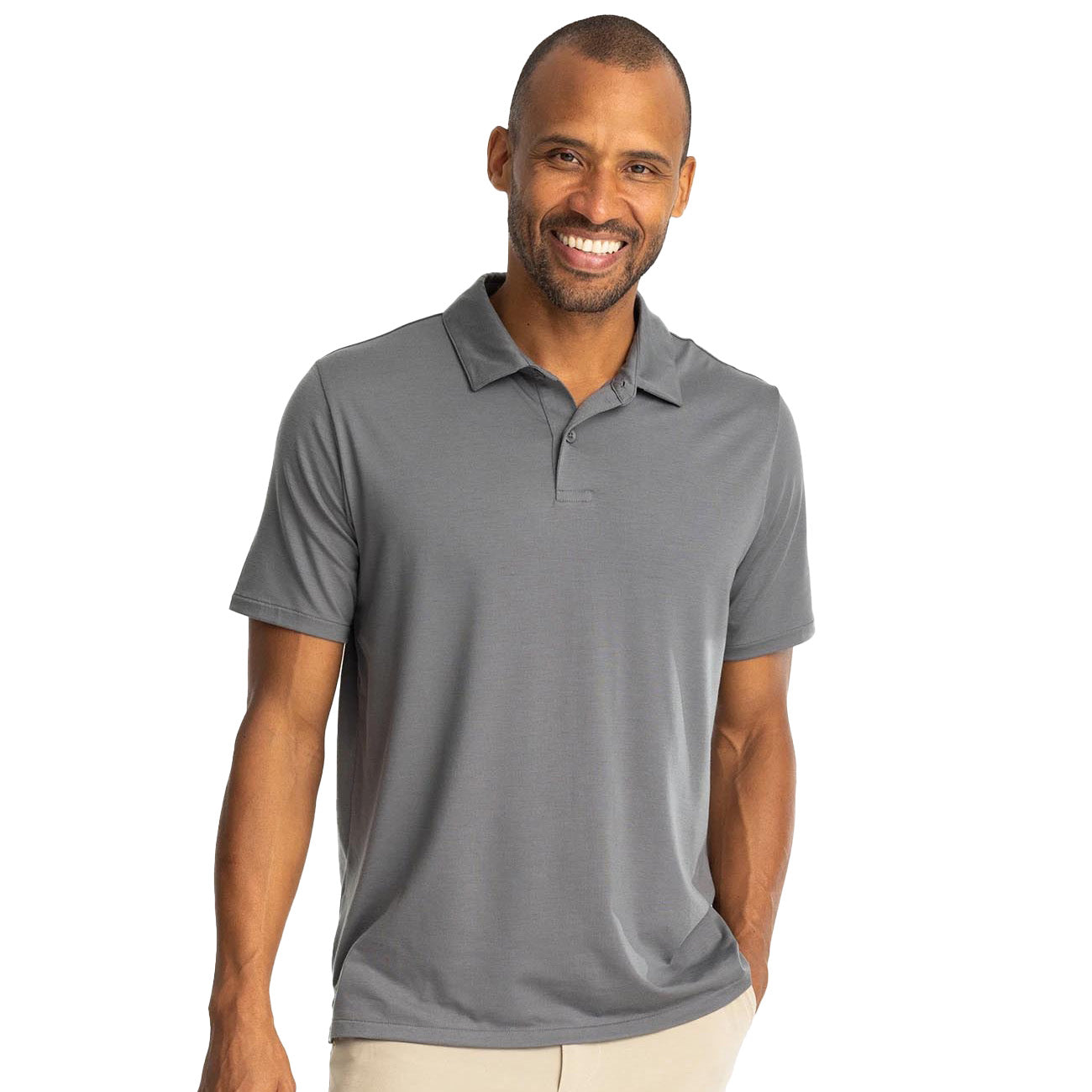 Free Fly Men's Elevate Polo 2024 SMOKE