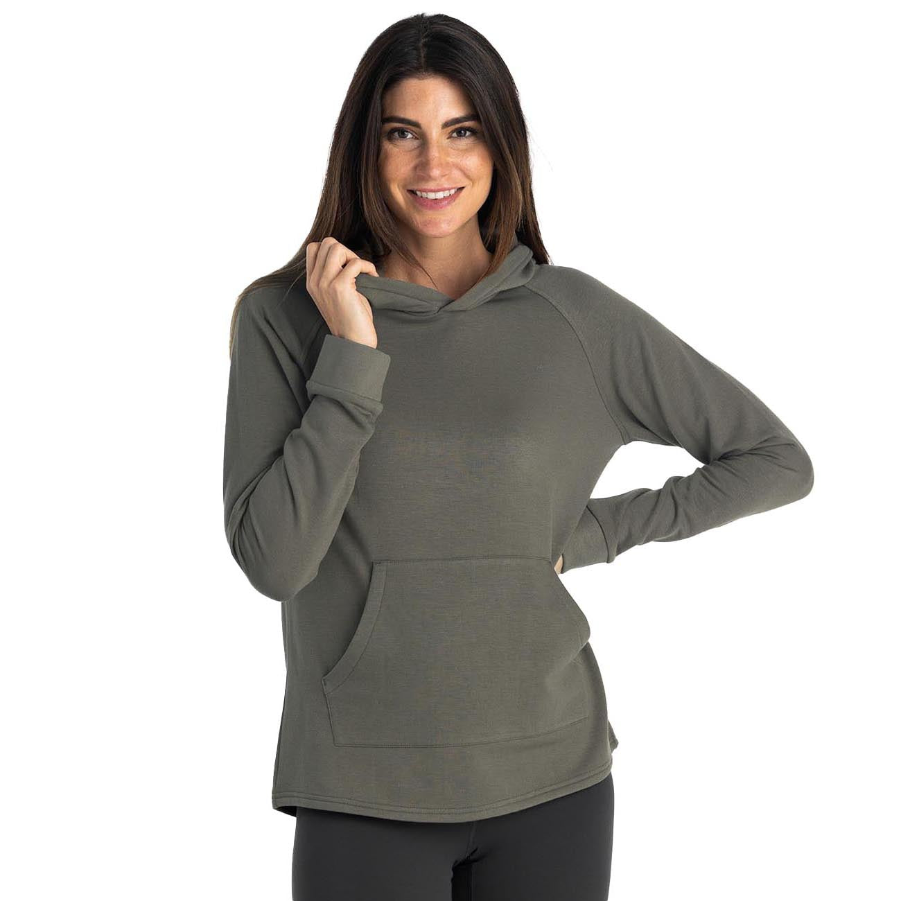 Free Fly Women's Bamboo Lightweight Fleece Hoodie 2024 FATIGUE