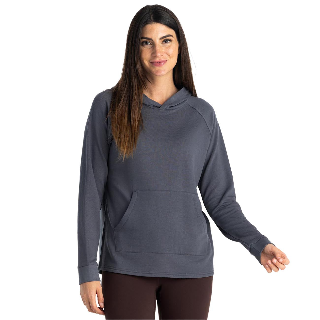 Free Fly Women's Bamboo Lightweight Fleece Hoodie 2024 STORM CLOUD