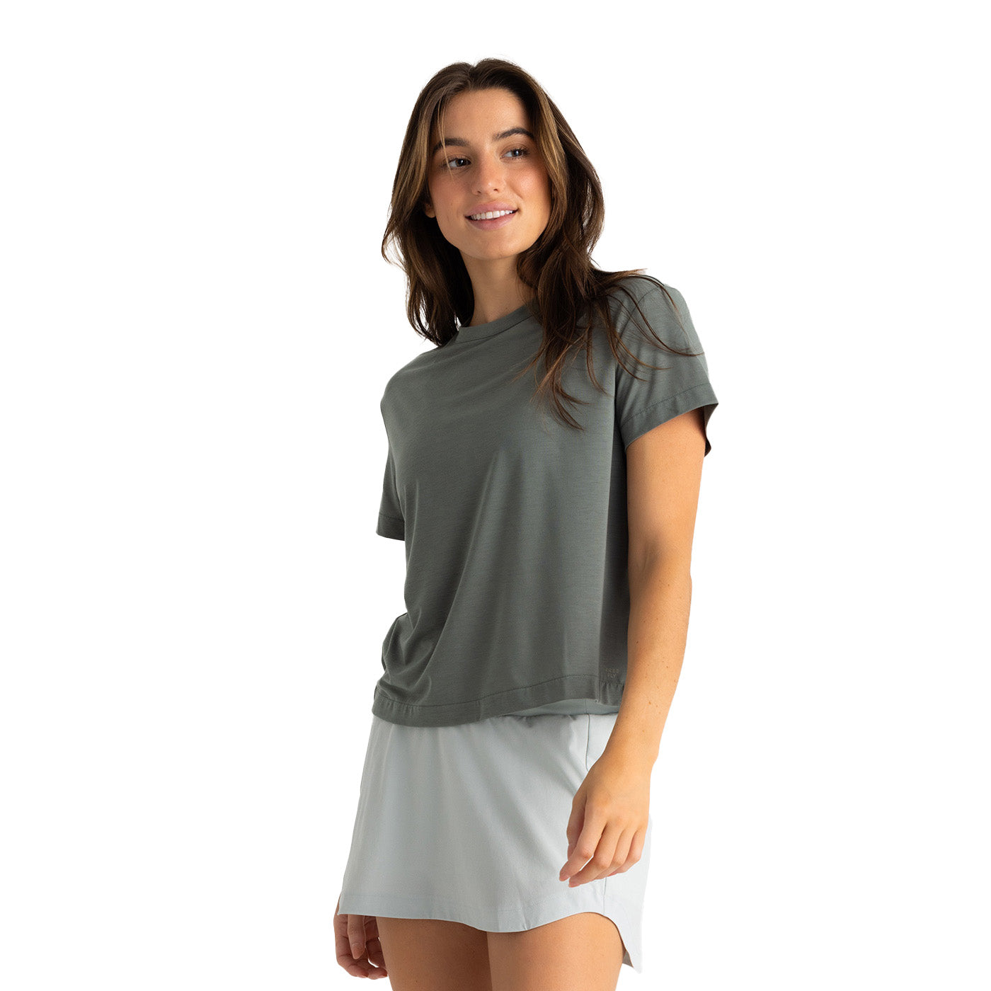 Free Fly Women's Elevate Lightweight Tee 2024 SMOKE