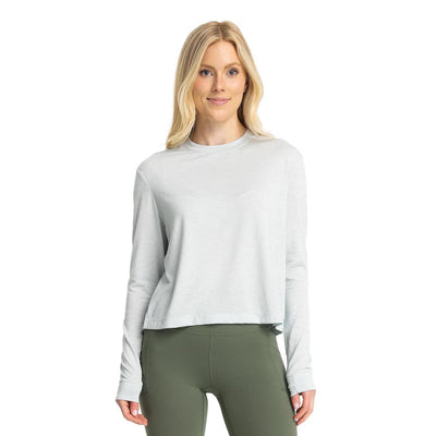 Free Fly Women's Elevate Long Sleeve 2024 HEATHER TIDE POOL