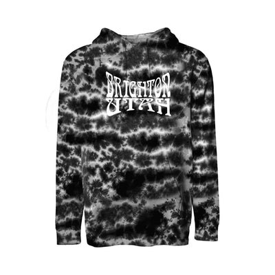 Brighton Grunge Concave Crinkle Tie Dye Hoodie 2024 BLACK CRINKLE