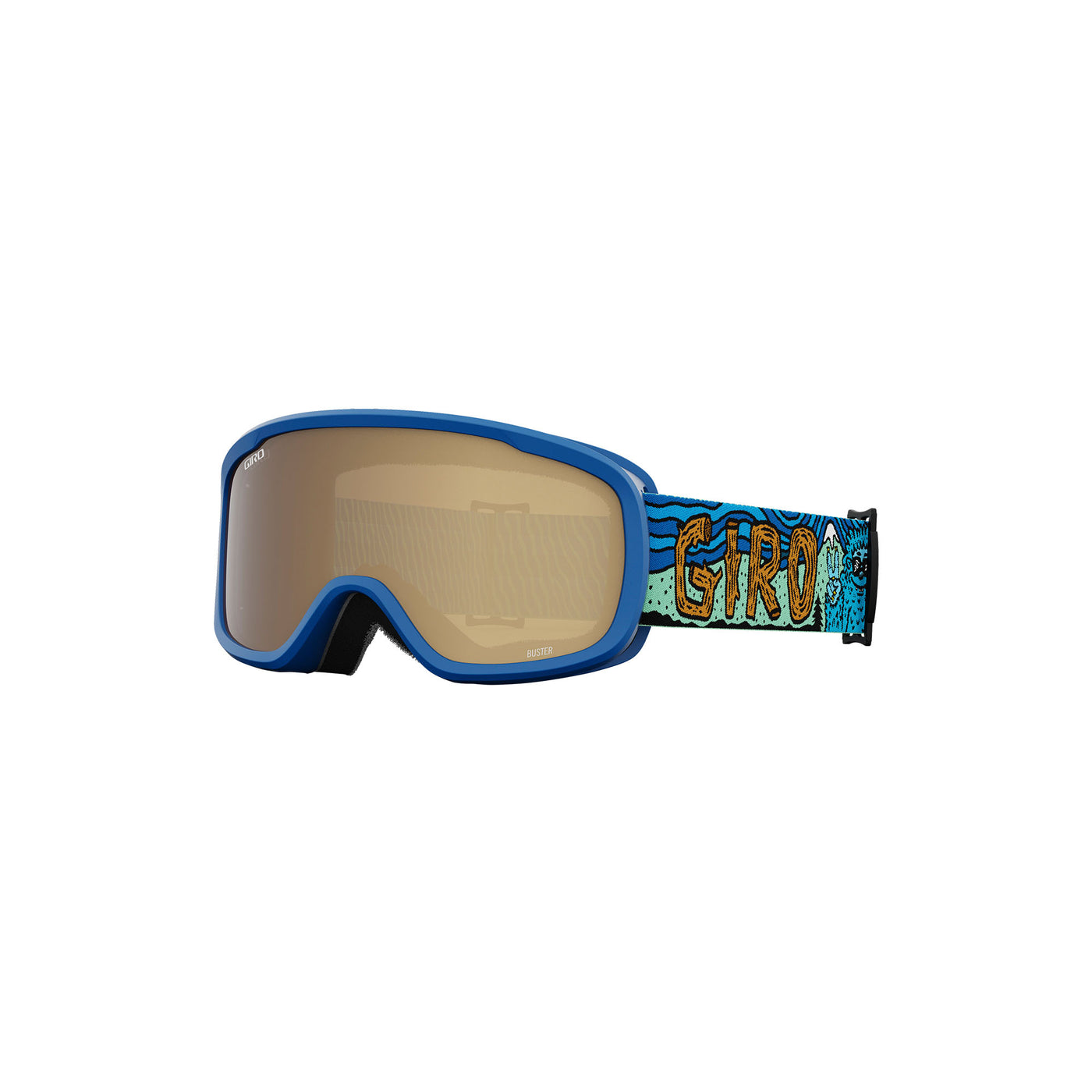 Giro Junior's Buster Goggles with Amber Rose Lens 2025 BLUE SHREDDY YETI