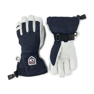 Hestra Junior's Army Leather Heli Ski Glove 2025 NAVY