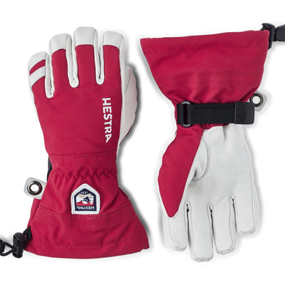 Hestra Junior's Army Leather Heli Ski Glove 2024 RED