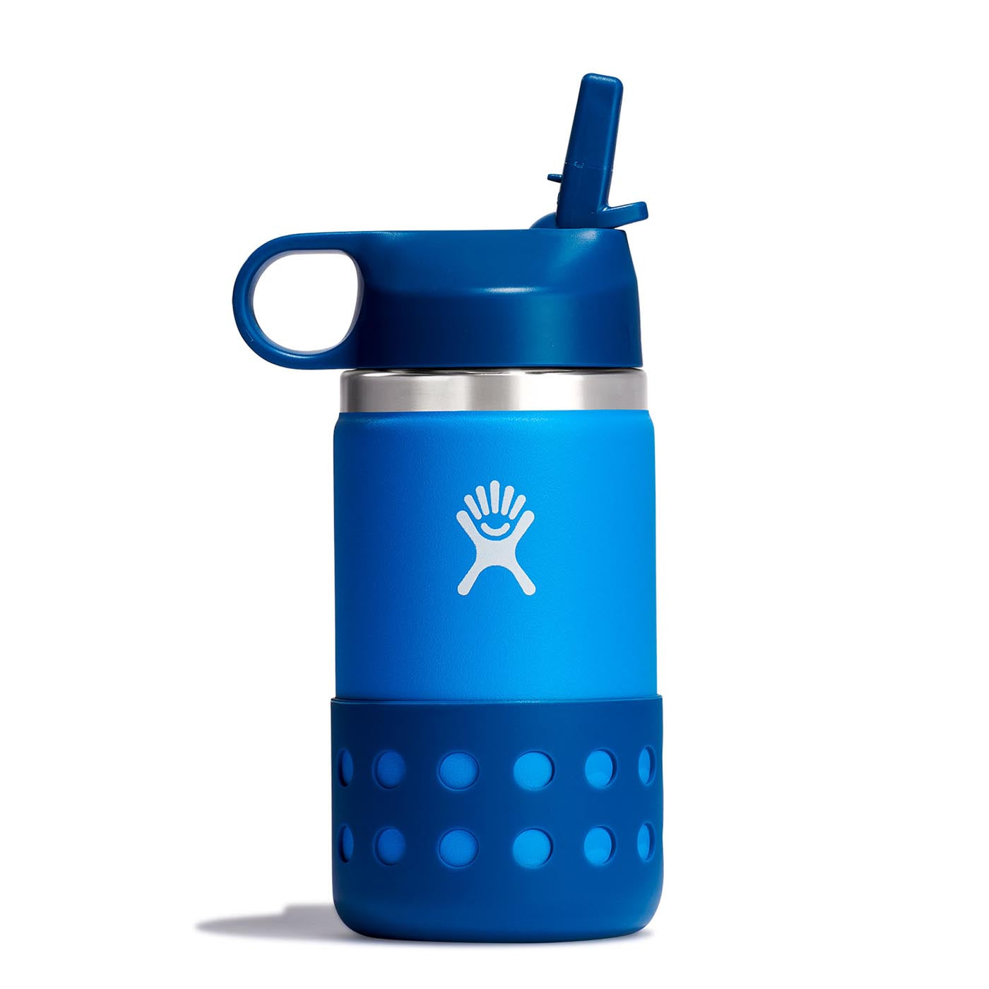 Hydro Flask 12oz Kids Wide Mouth Bottle with Straw Lid and Boot 2024 LAKE