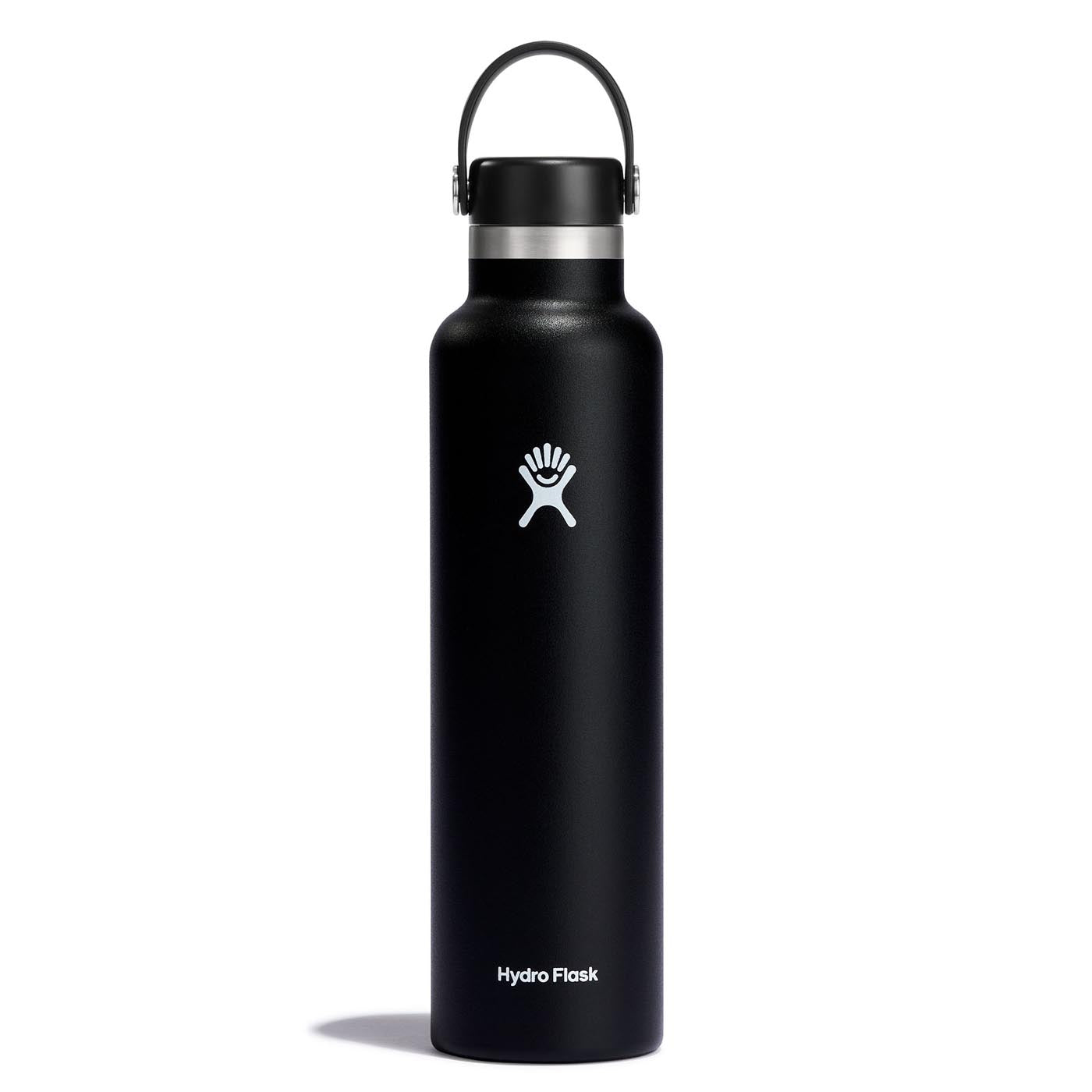 Hydro Flask 24oz Standard Mouth Bottle with Flex Cap 2024 BLACK