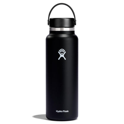 Hydro Flask 40oz Wide Mouth Bottle with Flex Cap 2024 BLACK