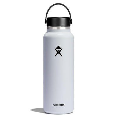 Hydro Flask 40oz Wide Mouth Bottle with Flex Cap 2024 WHITE