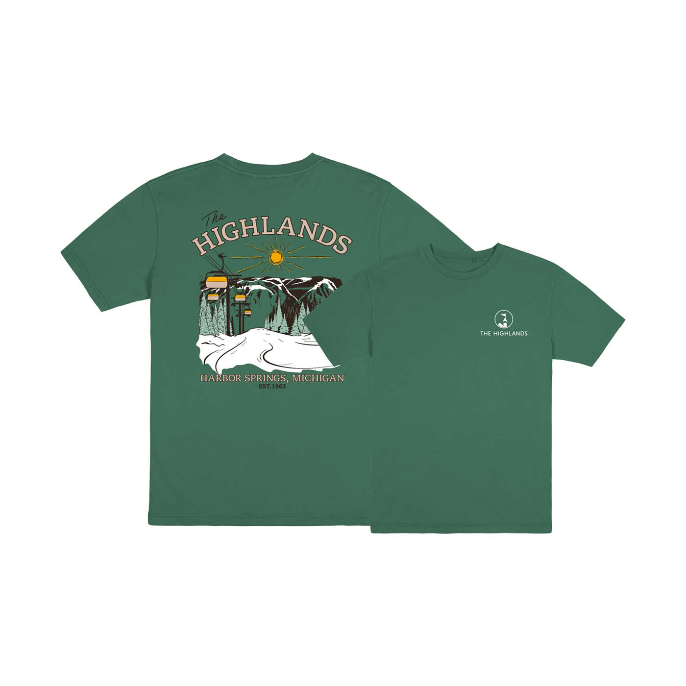 The Highlands Journey Garment Dyed Short Sleeve Tee 2024 JADE