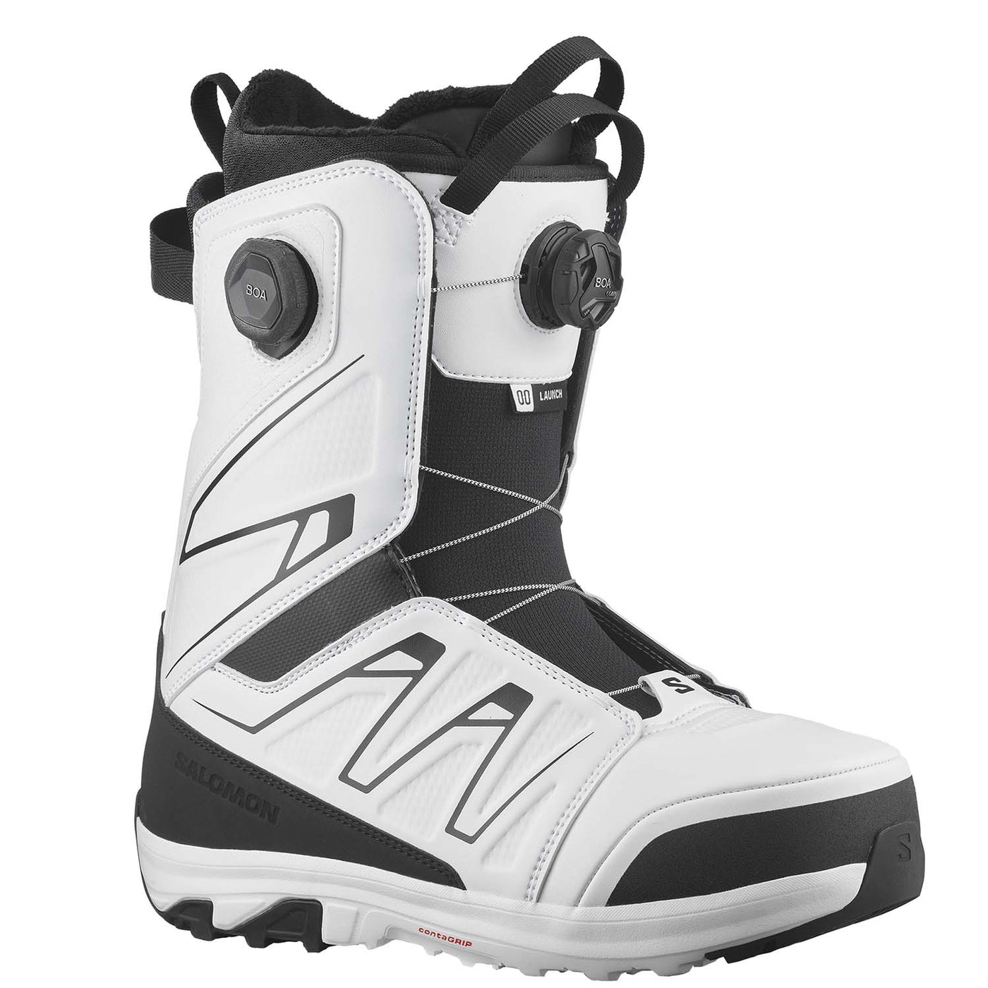 Salomon Men's Launch BOA® SJ BOA® Snowboard Boots 2025 BLACK-WHITE