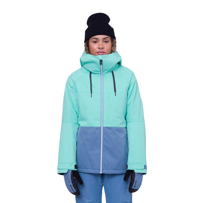 686 Women's Athena Insulated Jacket 2024 SPEARMINT COLORBLOCK