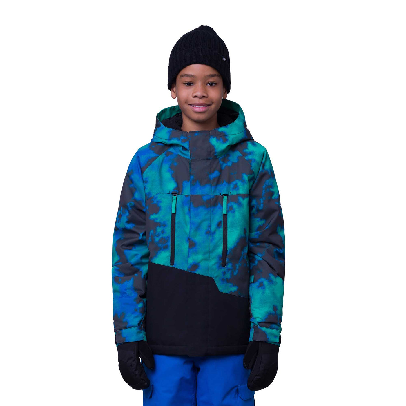 686 Jr'S Geo Insulated Jacket GNNC GREENERY NEBULA COLORBLOCK