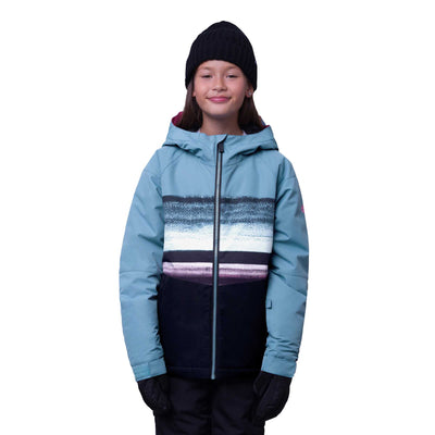 686 Junior's Athena Insulated Jacket 2024 STEEL BLUE SUNSET COLORBLOCK