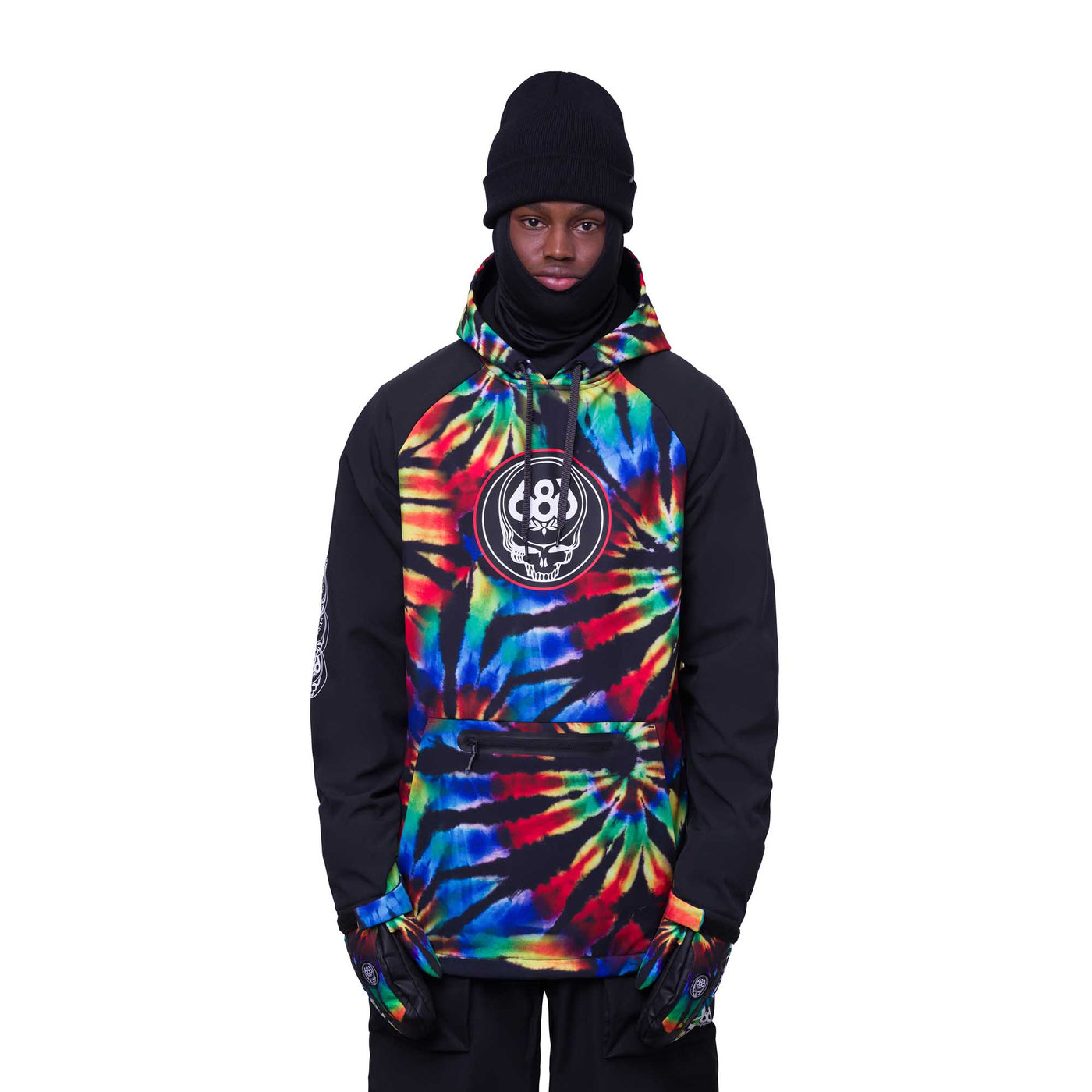 686 Men's Waterproof Hoody 2025 GRATEFUL DEAD BLACK TIE DYE