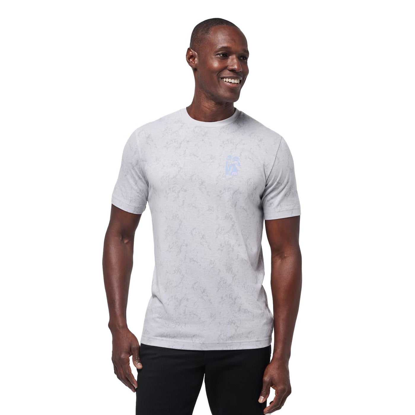 TravisMathew Men's Loulu Palm Tee 2024 HEATHER LIGHT GREY